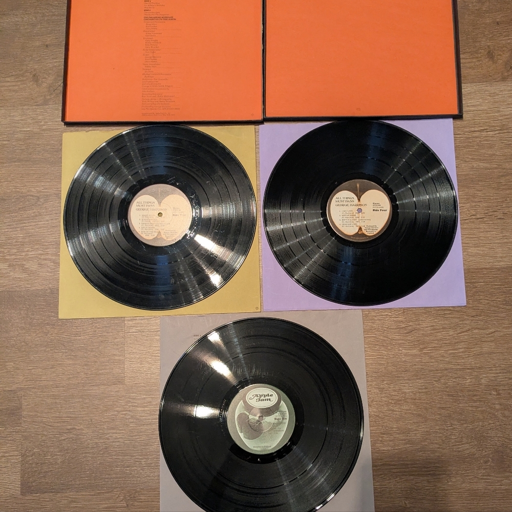 George Harrison All Things Must Pass Vinyl LP Box Set 3LP 1970 Apple Vintage VTG - Picture 4 of 5